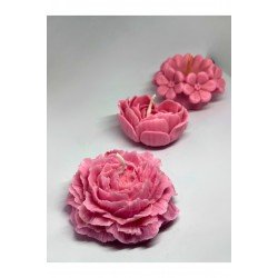 Bernami Dekoratif Gül Şeklinde Mum – Vanilya Kokulu, Romantik ve Şık