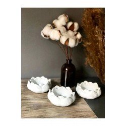 Lotus Çiçeği Dekoratif Mumluk 3 Lü Set