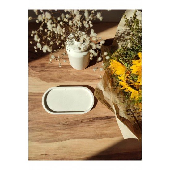 Dekoratif Oval Tabak,takı Tabağı, Mum Tabağı, Organizer Mumluk, Palo Santo Tütsülük