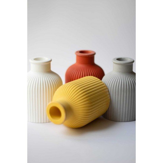 Sarı Renk Iskandinav Dekoratif Beton Biblo 10 Cm