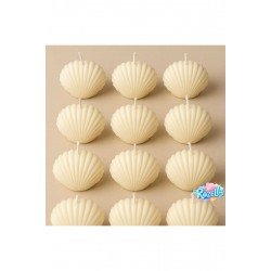 Midye Mum 10 Adet Dekoratif Kokulu Mum Düğün Söz Nişan Kına Özel