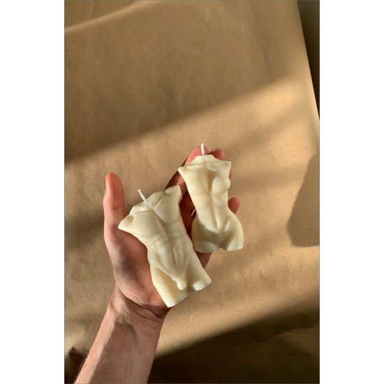 Kadın Ve Erkek Büstü Kokulu Mum 2li - Heykel Mum