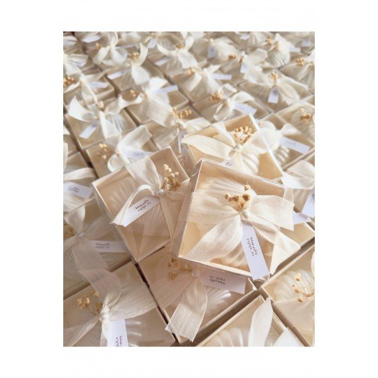 15 Adet Süslemeli Kutulu Mum Hediyeliği