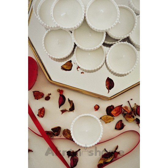 Kase Içinde Vanilya Kokulu Dekoratif Mum Söz, Nişan, Nikah, Mevlid Hediyelik Mum (ADET FİYATIDIR)