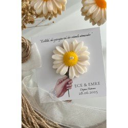 25 Adet Özel Tasarlanmış Kart Ve Mum. Düğün, Nişan, Nikah, Söz, Doğum Günü, Nikah Şekeri Hediyelik