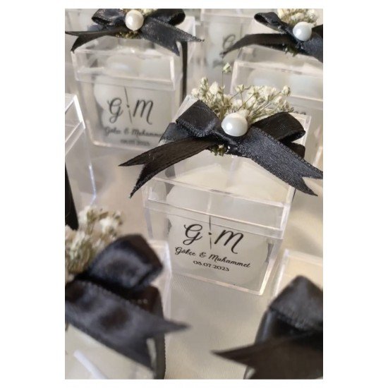 Pinterest Söz, Kına , Doğum, Doğum Günü, Mika Kutu Süslemeli Mum - 15 Adet