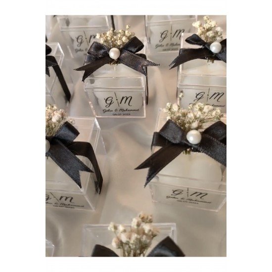 Pinterest Söz, Kına , Doğum, Doğum Günü, Mika Kutu Süslemeli Mum - 15 Adet