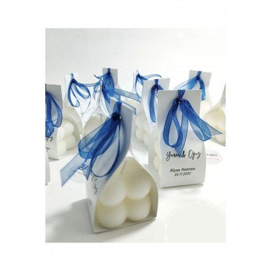 Bernami Söz, Kına , Doğum, Doğum Günü, Kutu Süslemeli Bubble Mum - 15 Adet