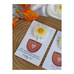 20 Adet Kartlı Papatya Mum