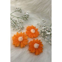 Çiçek Desen Dekoratif Mum Söz,nişan,mevlid Hediyelik Mum 5 Adet