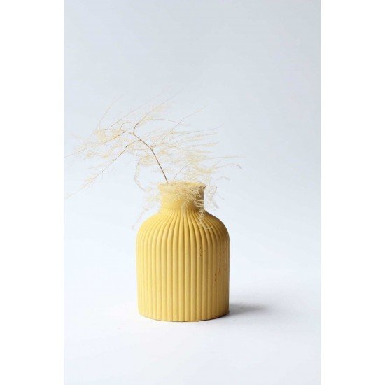 Sarı Renk Iskandinav Dekoratif Beton Biblo 10 Cm