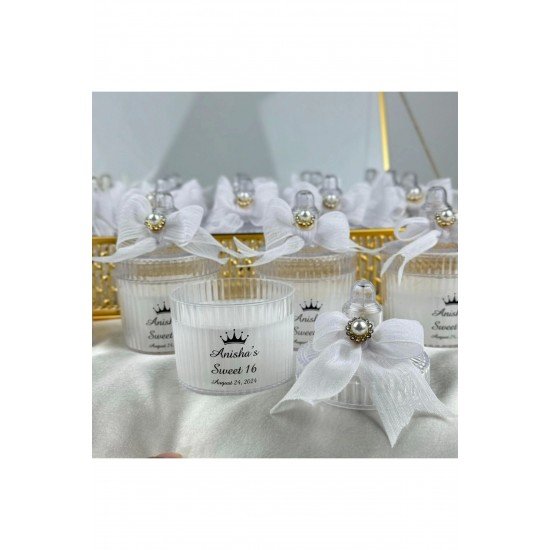 Anılarınızın Işığı – Kişiye Özel Dekoratif Mika Kutulu El Yapımı Mum Seti (20 Adet)