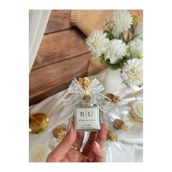 Mantar Tıpalı Cam Kavanoz Mum Söz, Nişan, Nikah, Düğün, Kına Hediyelik -15 Adet