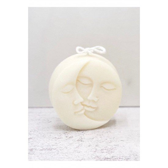 Dekoratif Sarılan Sevgili Ve Güneş&ay Mum - Soya Wax Mumu 2'li Set