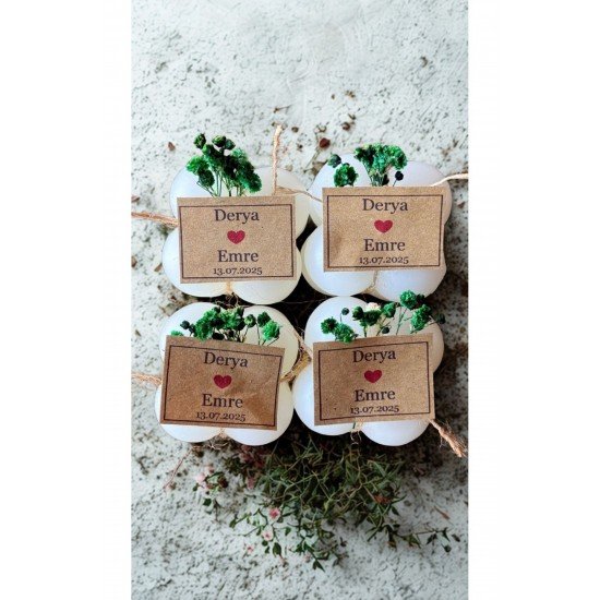 Düğün Nikah Nişan Kına Hediyelik Bubble Mum 10 Adet