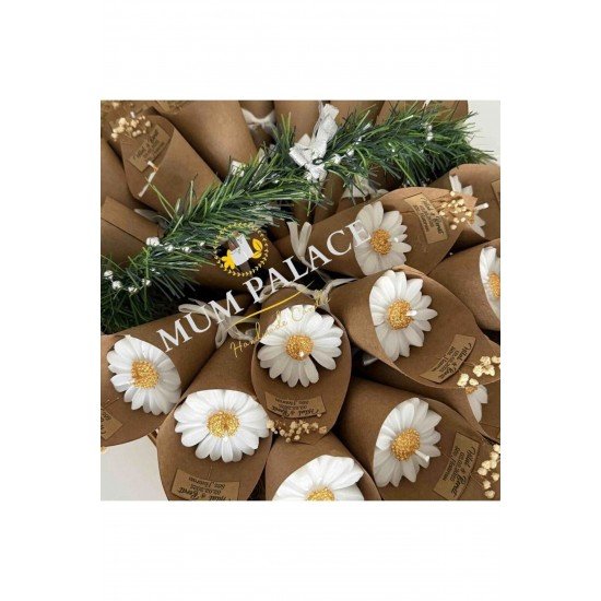 PALACE Kişiye Özel Düğün|nişan|söz Hediyelik Papatya Buket - 15 Adet