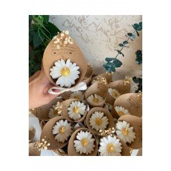 Papatya mum buketi nişan,kına,söz,nikah,doğum ve Mevlüt için hediyelik ürün papatya buketi-20 Adet