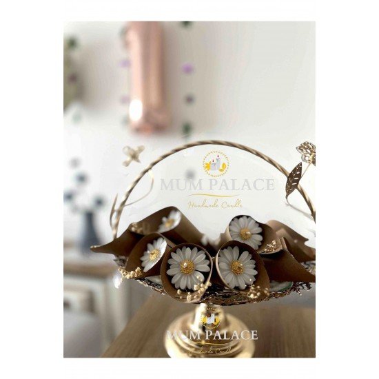 PALACE Kişiye Özel Düğün|nişan|söz Hediyelik Papatya Buket - 15 Adet