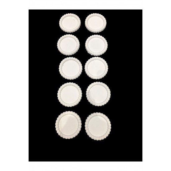 10 adet taş tabak Boncuk tabak yuvarlak boyanabilir etkinlik için 13 cm çap Kendin boya