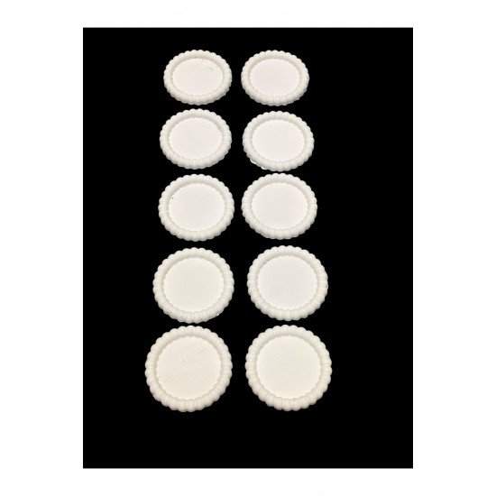 10 adet taş tabak Boncuk tabak yuvarlak boyanabilir etkinlik için 13 cm çap Kendin boya