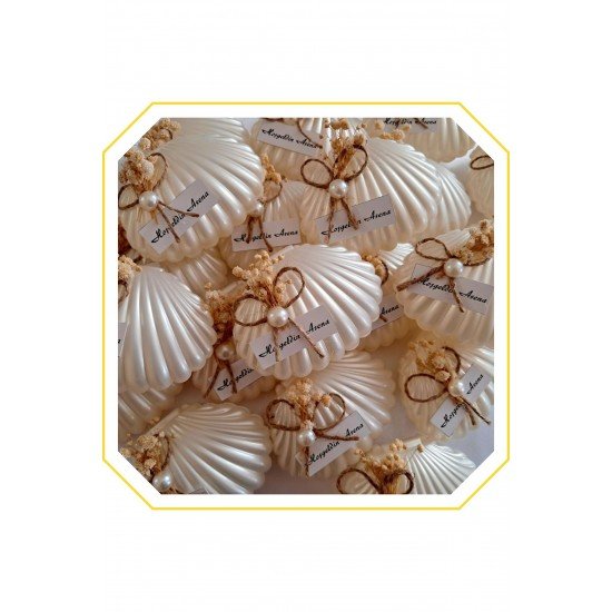 İstiridye Mum, Hediyelik Mum, Söz, Nişan, Nikah, Sünnet 10'lu Özel Gün Hediyeliği