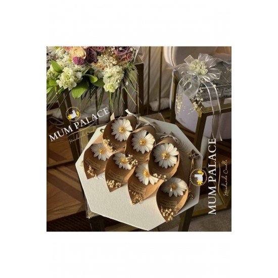 PALACE Kişiye Özel Düğün|nişan|söz Hediyelik Papatya Buket - 15 Adet