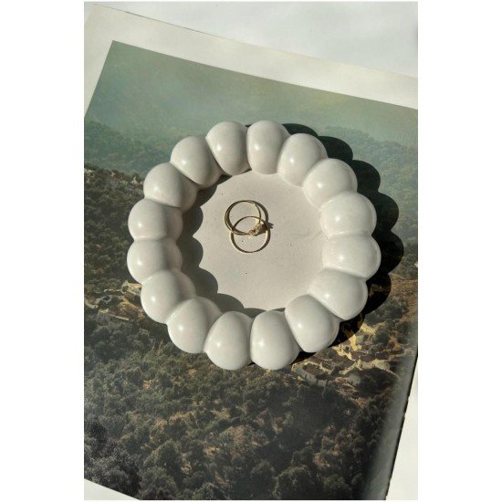 Bubble Dekoratif Tabak, Takı Tabağı, Mumluk, Bardak Altlığı