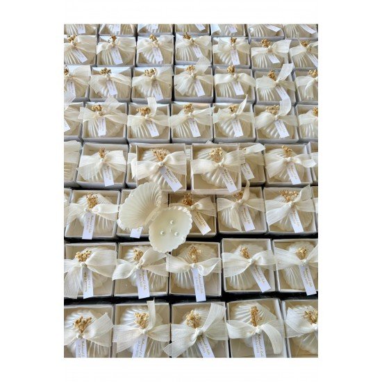 20 Adet Süslemeli İstridye Mum