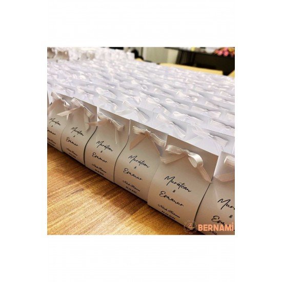 Pinterest Nişan Nikah Düğün Hediyelik Bubble Mum Keten Kurdele Süslemeli 20 ADET