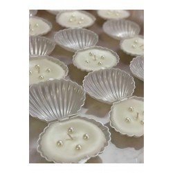 15 Adet İncili İstiridye Mum Hediyelik, Nişan, Düğün, Sünnet, Söz, Kına, Doğum Günü