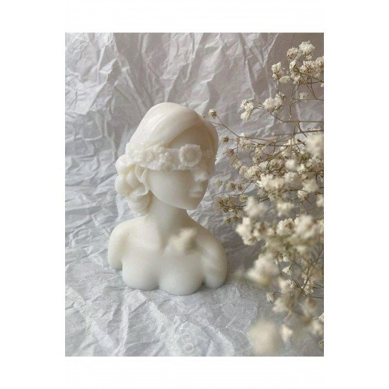 Estevia Çiçek Maskeli Kız Mum