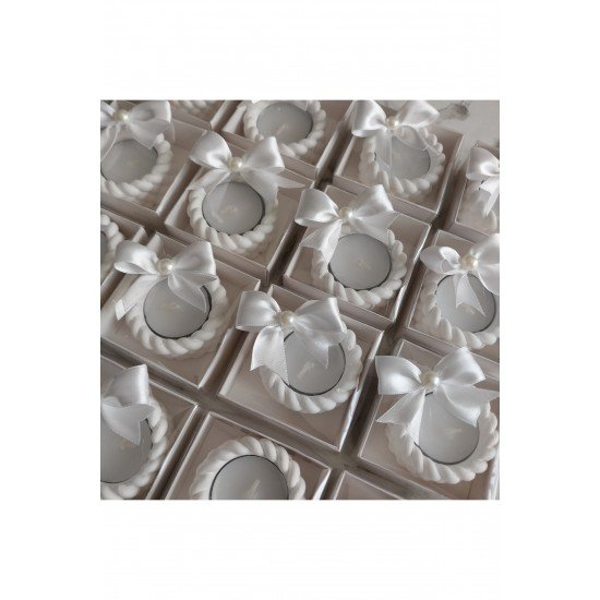 Nikah nişan 50 ad. tealight mumlu burgulu mumluk söz kına doğumgünü hediyelik