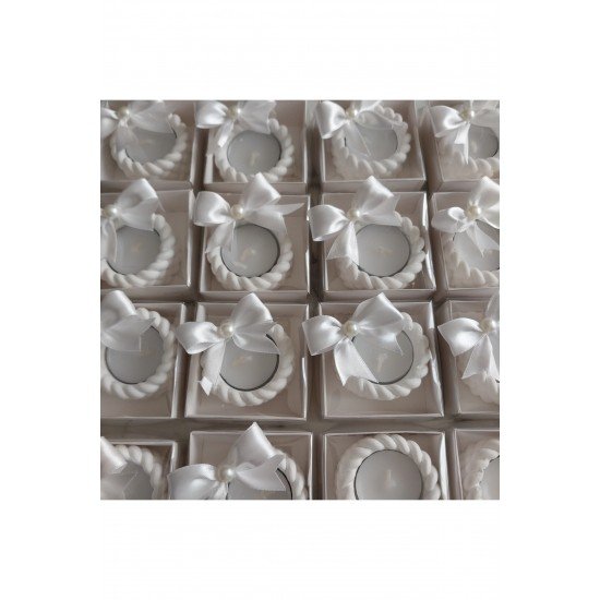 Nikah nişan 50 ad. tealight mumlu burgulu mumluk söz kına doğumgünü hediyelik