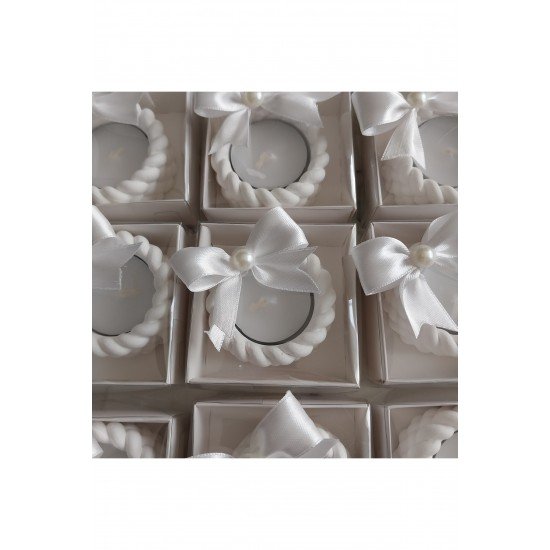 Nikah nişan 50 ad. tealight mumlu burgulu mumluk söz kına doğumgünü hediyelik