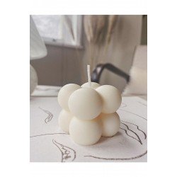 Beyaz Mini Bubble Kokulu Mum