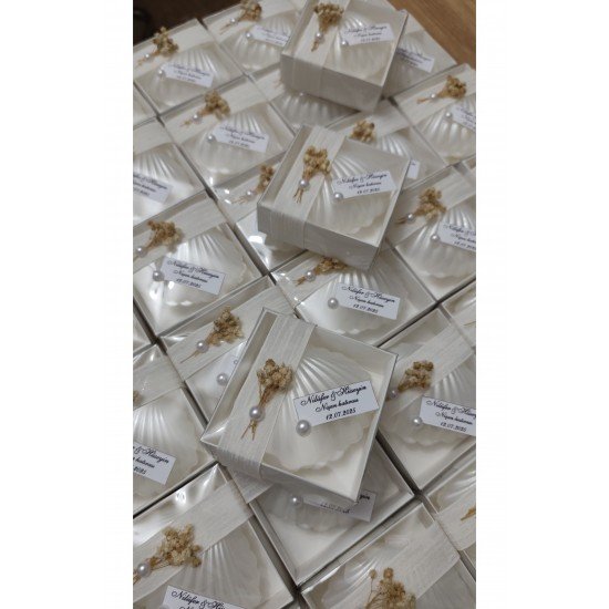 Kutulu Istiridye Mum Düğün, Nişan , Söz ,kına , Mevlüt , Doğum Günü , Yılbaşı Hediyelik- 10 Adet