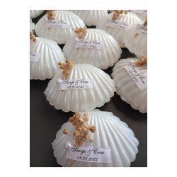 Kutulu istiridye Mum Düğün, Nişan , Söz ,Kına , Mevlüt , Doğum günü , Yılbaşı Hediyelik- 20 adet