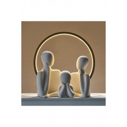 Üçlü Aile Dekoratif Heykel Obje Biblo 3'lü Set Aile Seti