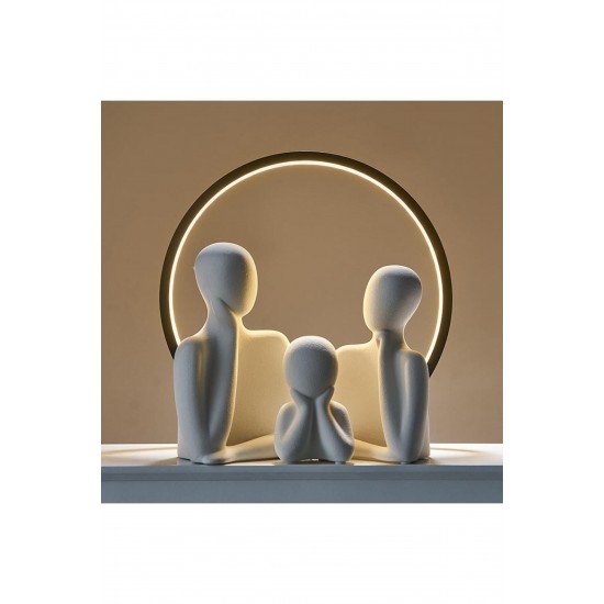 Üçlü Aile Dekoratif Heykel Obje Biblo 3'lü Set Aile Seti