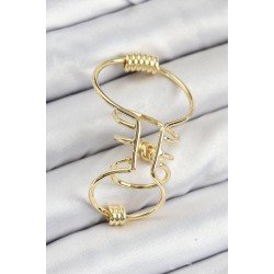 Özel Pirinç Halkalı Model Gold Renk Kıkırdak Küpe Fırsat!!!