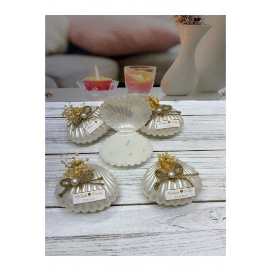 10 Adet İstiridye KutuMum, NikahŞekeri,Doğum,Sünnet,Düğün NişanSöz,Kına,DoğumGünü