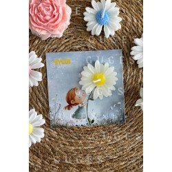 10 Adet Özel Tasarlanmış Kart Ve Papatya Mum. Bebek Doğum, Babyshower, Doğum Günü, Hediyelik