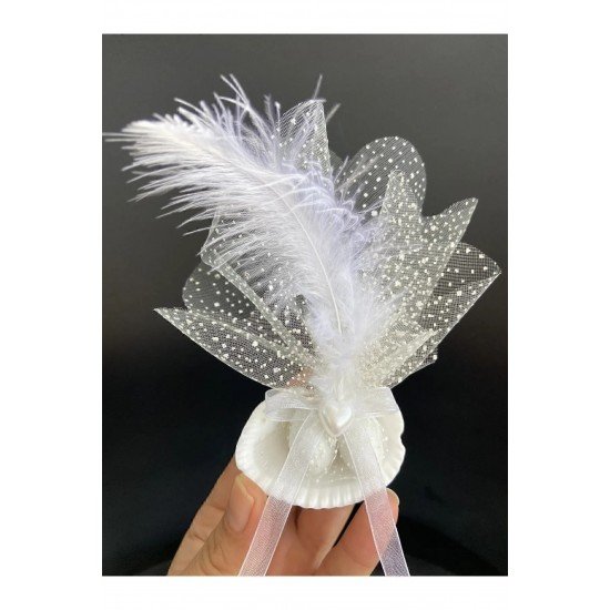 Doğal Deniz Kabuklu Düğün Söz Nişan Nikah Şekeri ( 25 Adet)