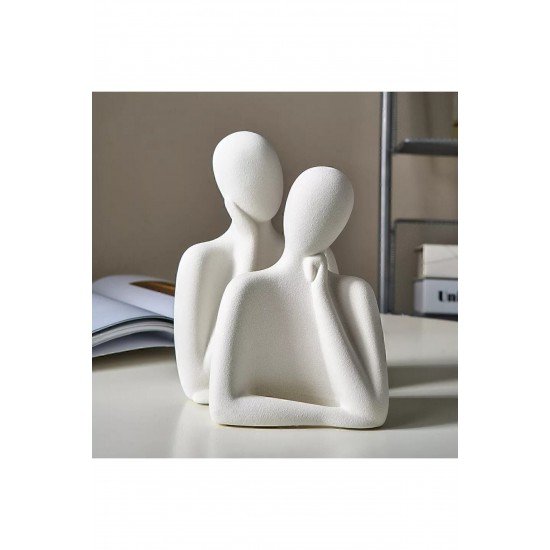 Dekoratif Çift Obje Biblo Taş Heykel