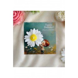 25 Adet Özel Tasarlanmış Kart Ve Papatya Mum. Bebek Doğum, Babyshower, Doğum Günü, Hediyelik