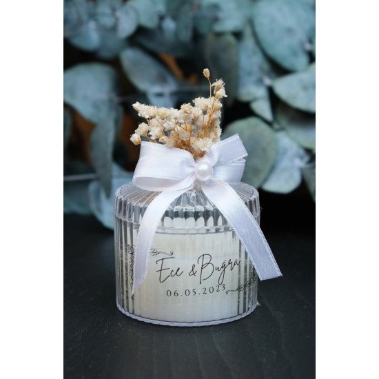 10 Adet Mika Kapaklı Şekerlik Mum Söz, Nişan, Kına,bebek, Mevlüt, Sünnet,nikah Şekeri