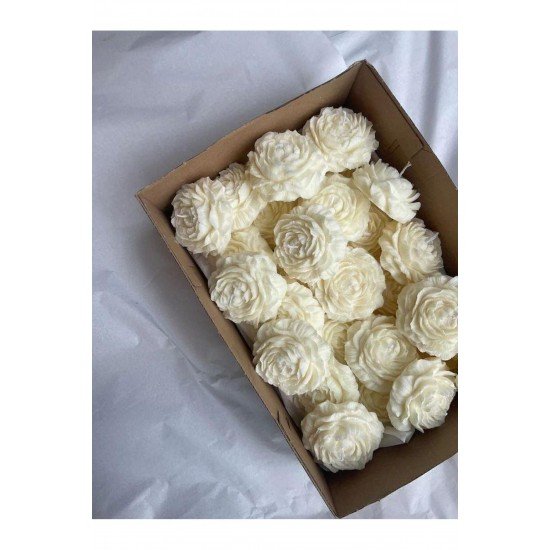 Bernami Beyaz Şakayık Mum