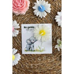 10 Adet Özel Tasarlanmış Kart Ve Papatya Mum. Bebek Doğum, Babyshower, Doğum Günü, Hediyelik