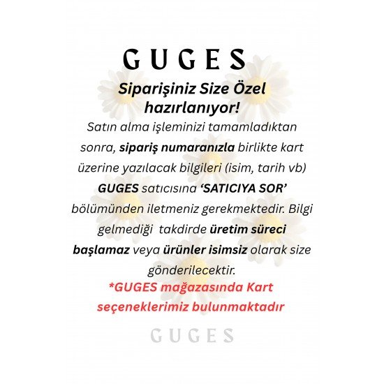 10 Adet Özel Tasarlanmış Kart Ve Papatya Mum. Bebek Doğum, Babyshower, Doğum Günü, Hediyelik