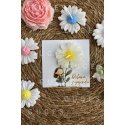 10 Adet Özel Tasarlanmış Kart Ve Papatya Mum. Bebek Doğum, Babyshower, Doğum Günü, Hediyelik